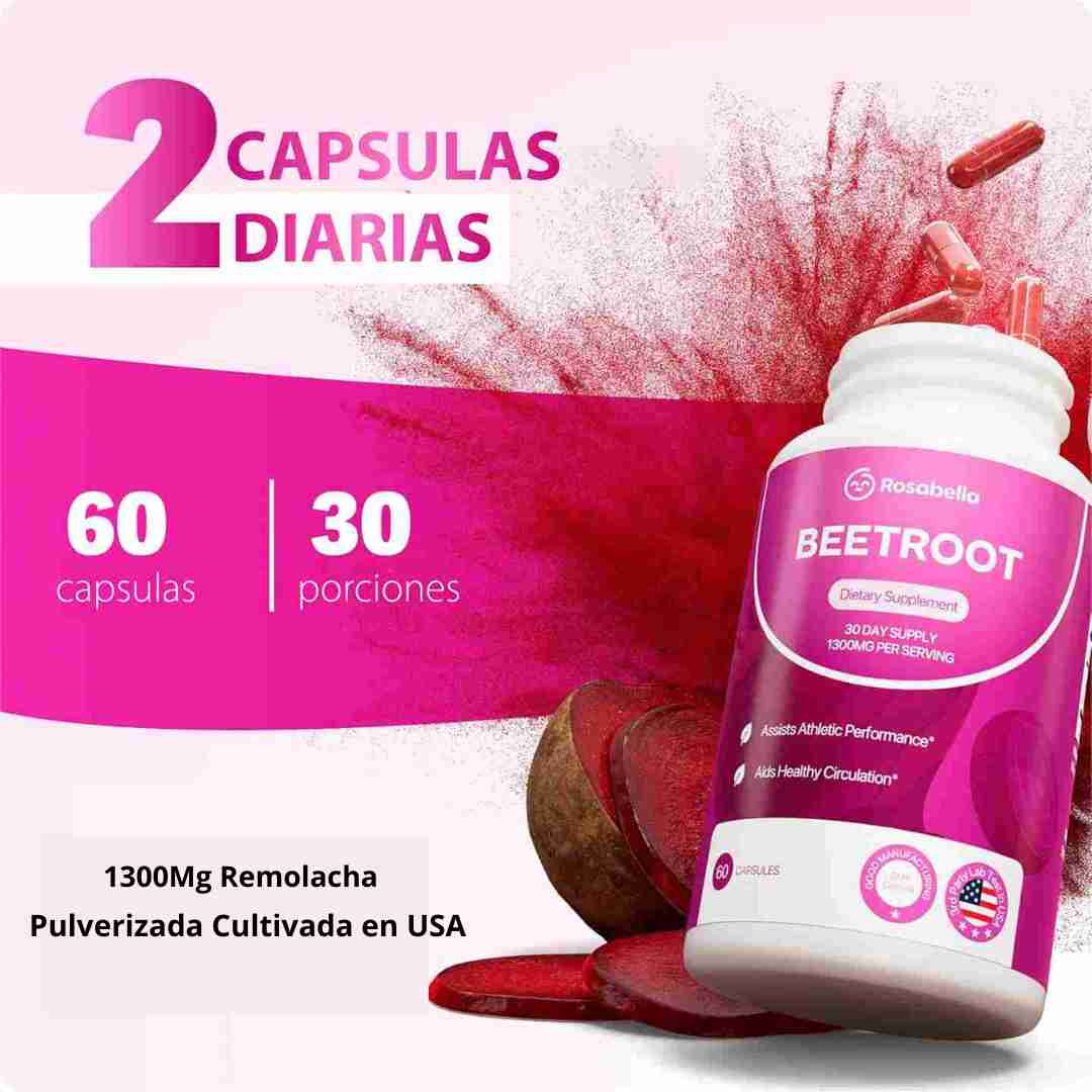 Beetroot Rosabella - Capsulas de remolacha lo que tu cuerpo necesita