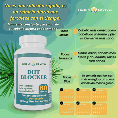 DHT Blocker - Detén La Caída De Cabello, Recupera Tu Fuerza Capilar