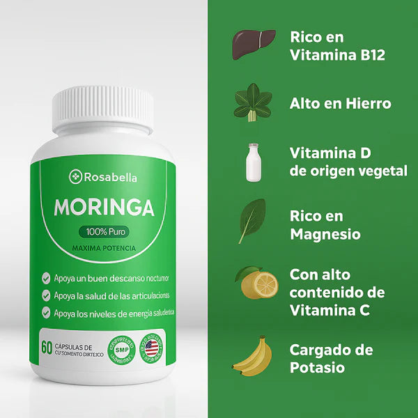 Moringa Rosabella - Equilibra tu cuerpo y reduce naturalmente el cortisol